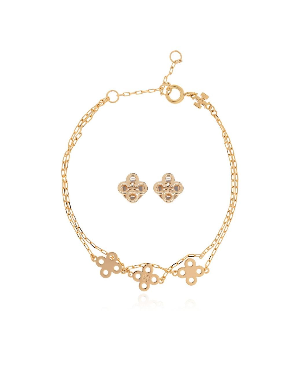 Tory Burch Metallic Set: Bracelet And Earrings
