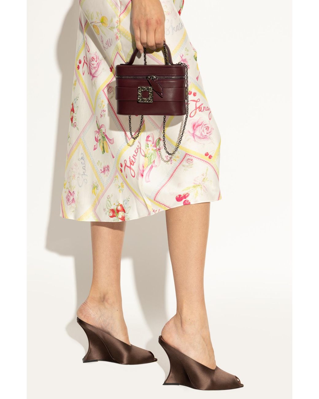 Roger Vivier Purple Handbag 'Vanity Trs Vivier Micro'