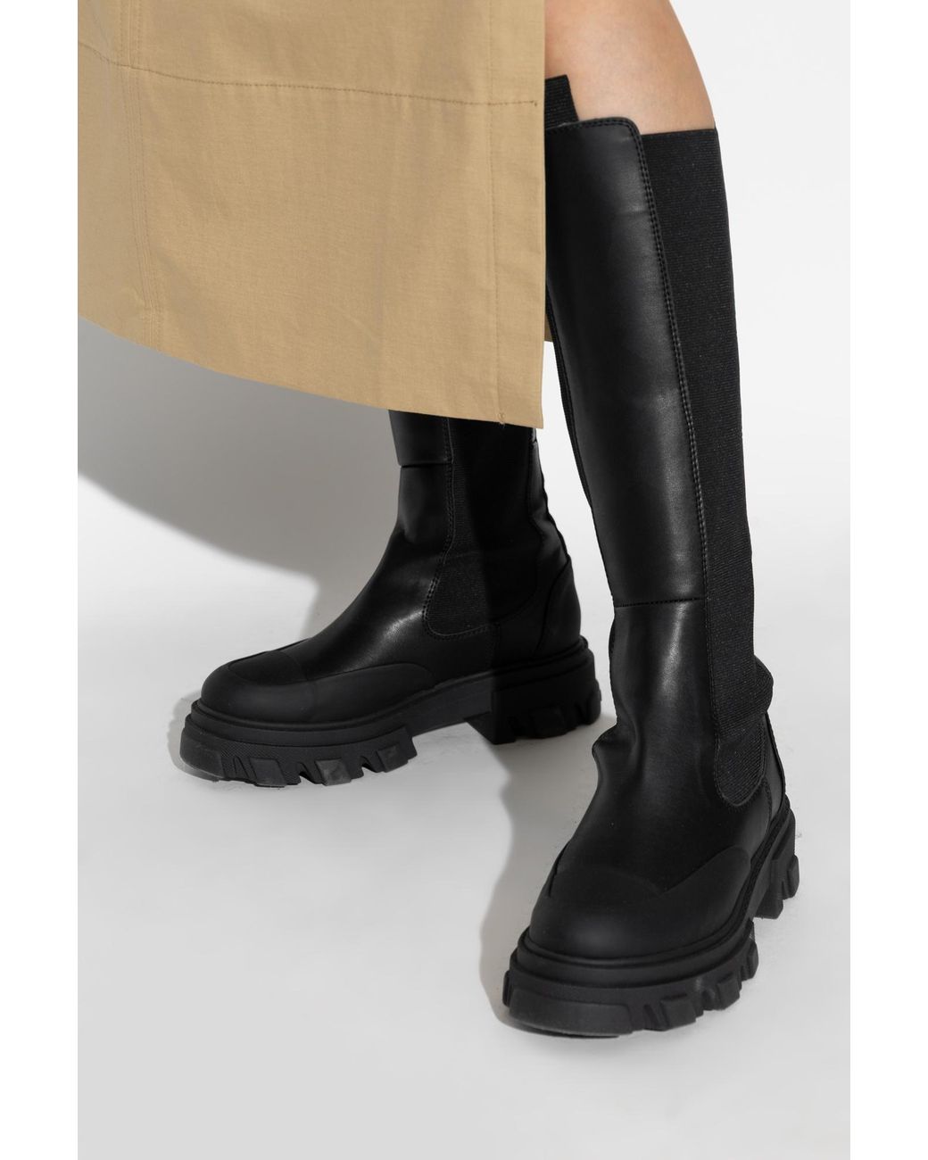Ganni Black Eco Leather Boots