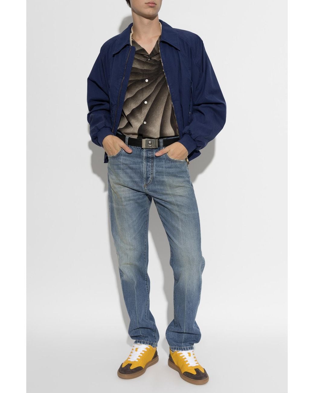 Versace Brown Silk Short-Sleeve Shirt for men