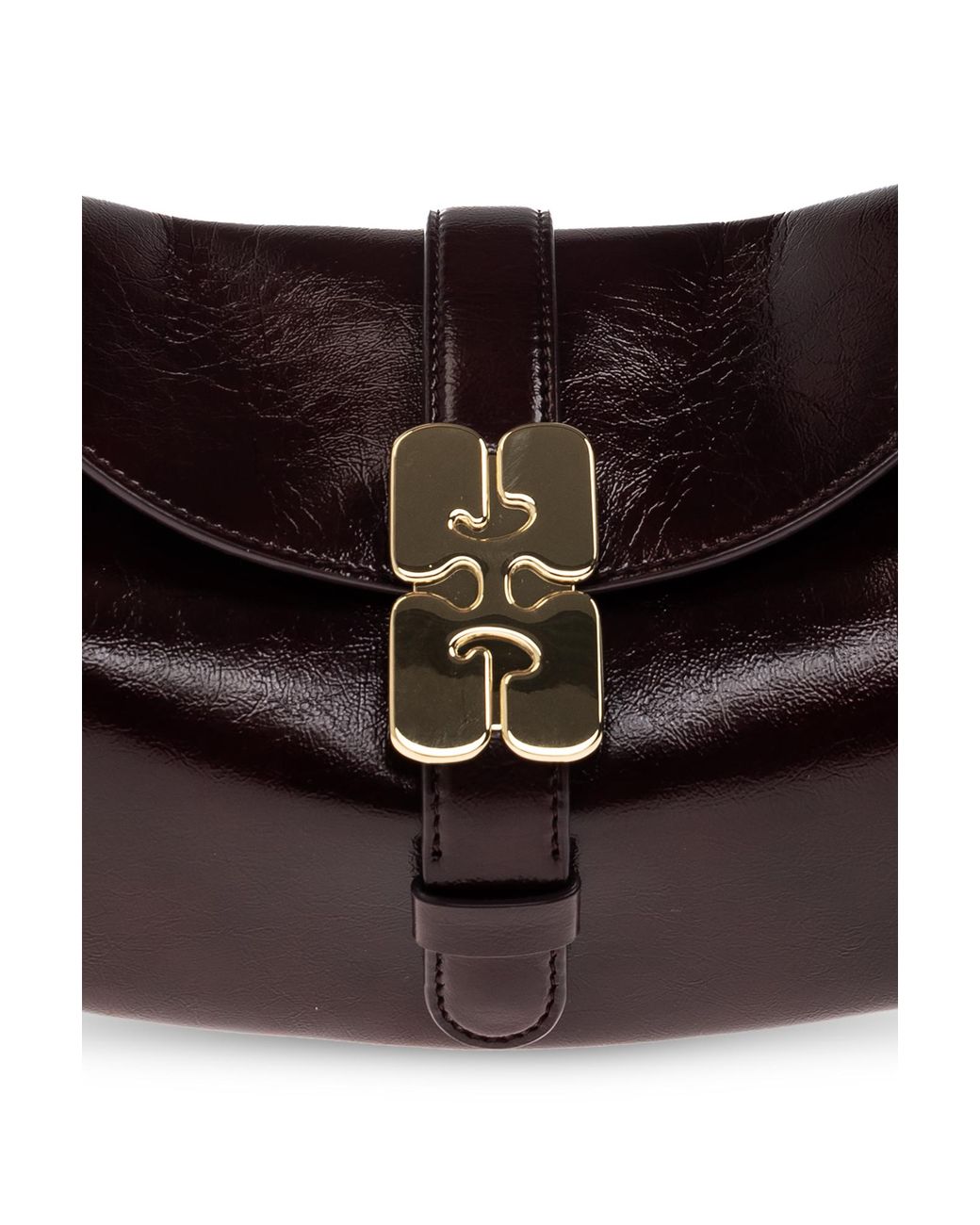 Ganni White Eco-Leather Shoulder Bag By