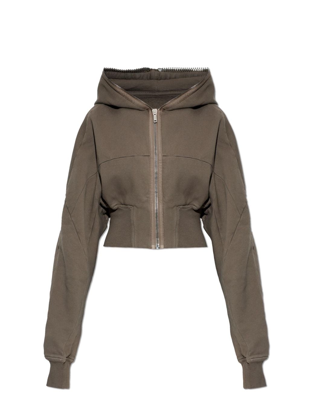 Rick Owens Brown Short Hoodie