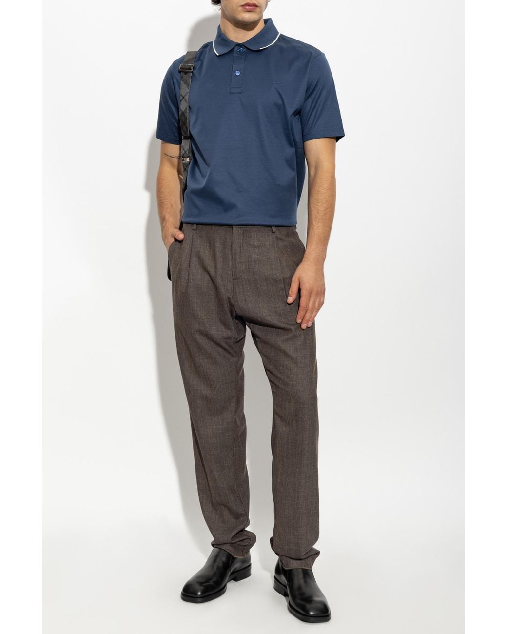 Paul & Shark Blue Polo With Embroidered Logo for men