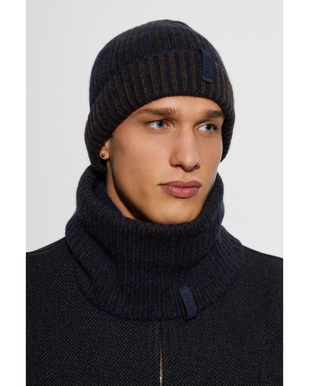 Sease Blue Cashmere Hat for men