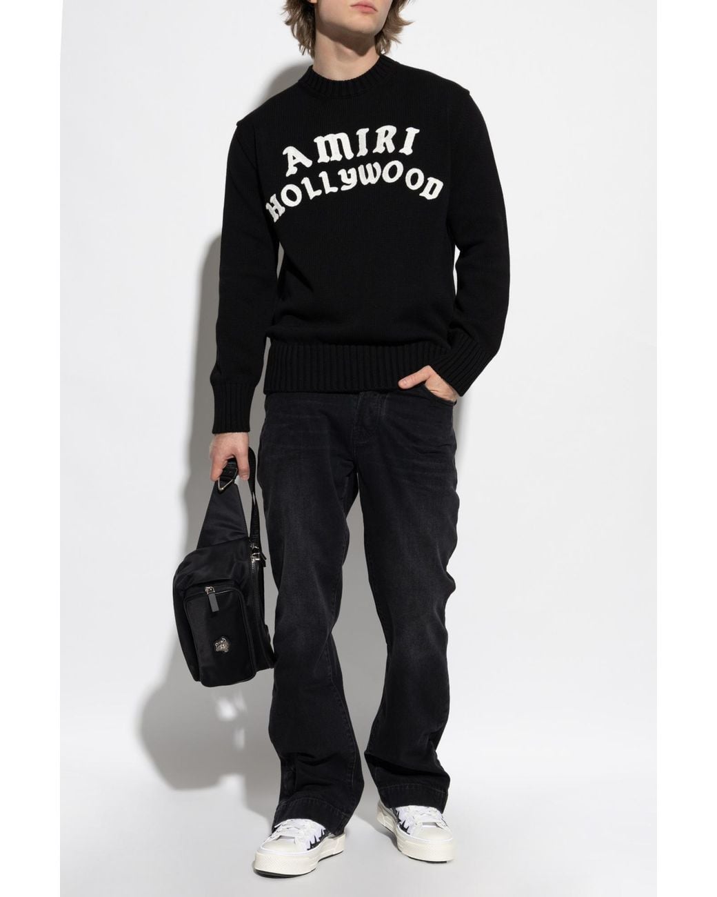 Amiri Black Jeans With Logo for men