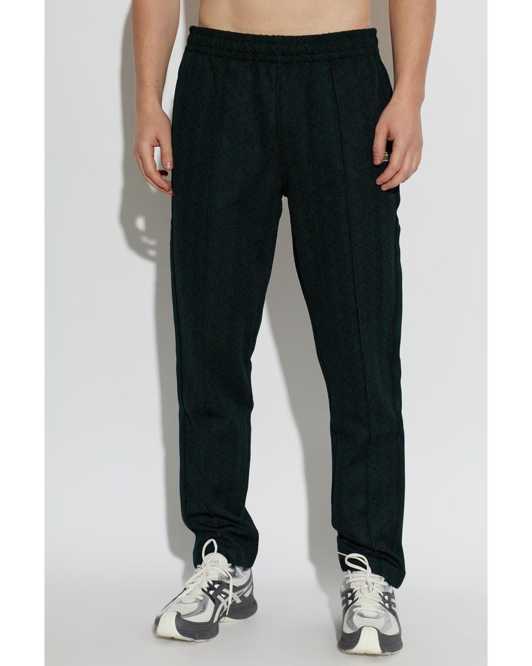 Lacoste Black Monogram Sweatpants for men