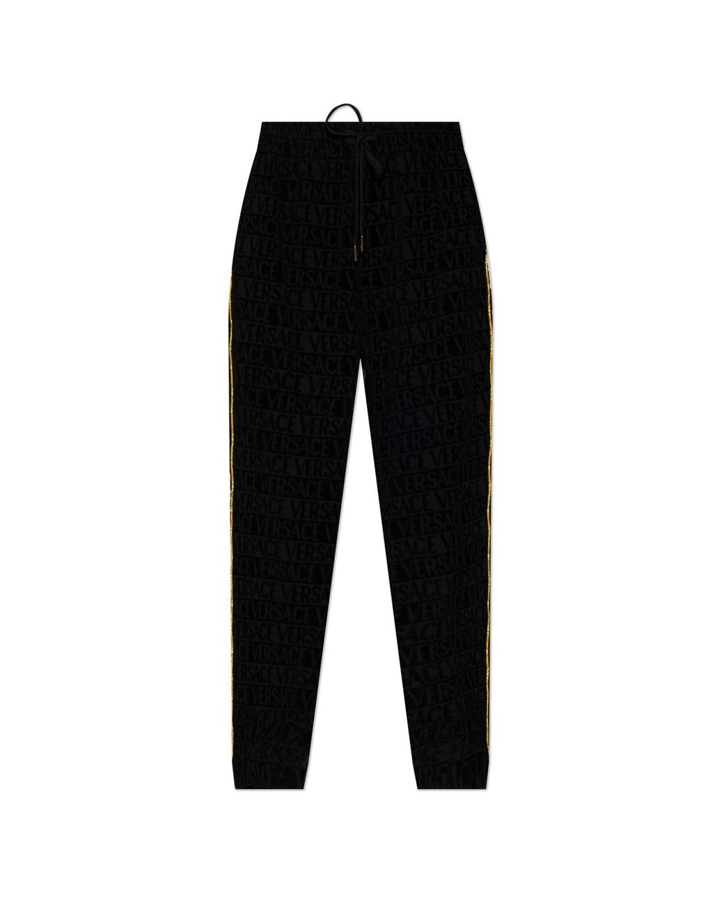 Versace Black Pants With Logo