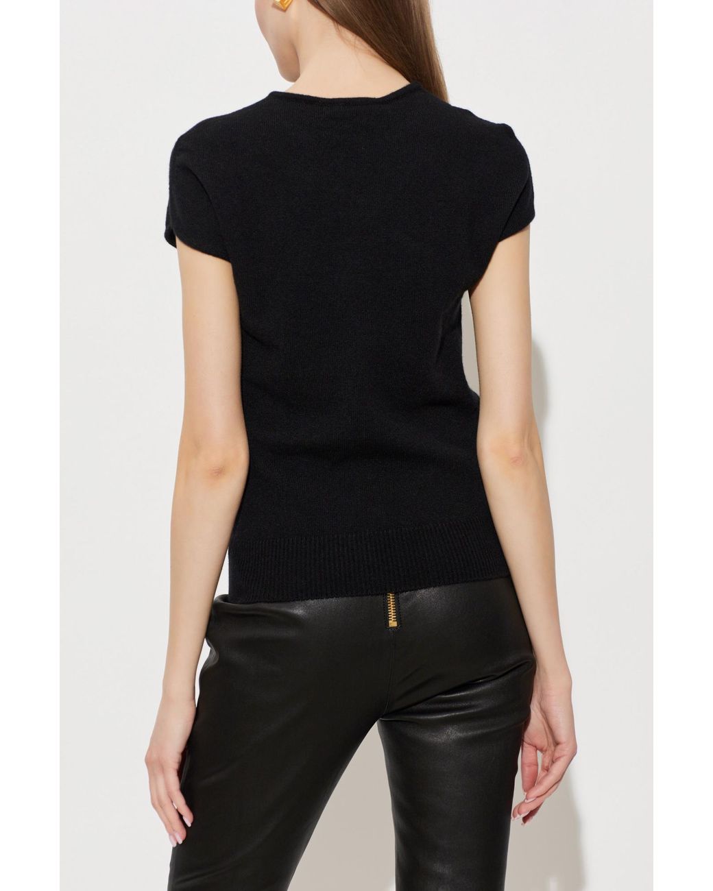 Balmain Black Top With "Logo" Application
