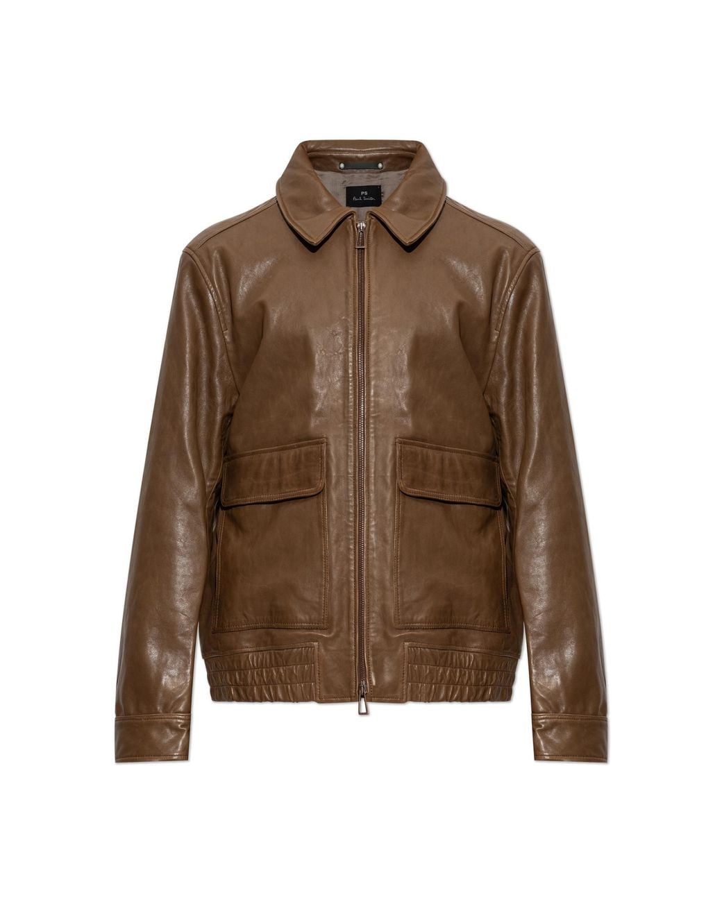 Paul Smith Blue Leather Jacket for men