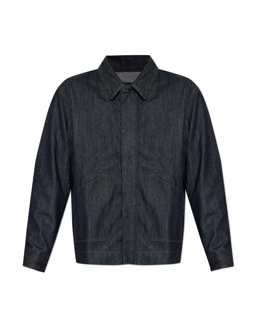 Rag & Bone Blue Denim Jacket With Logo Appliqué for men
