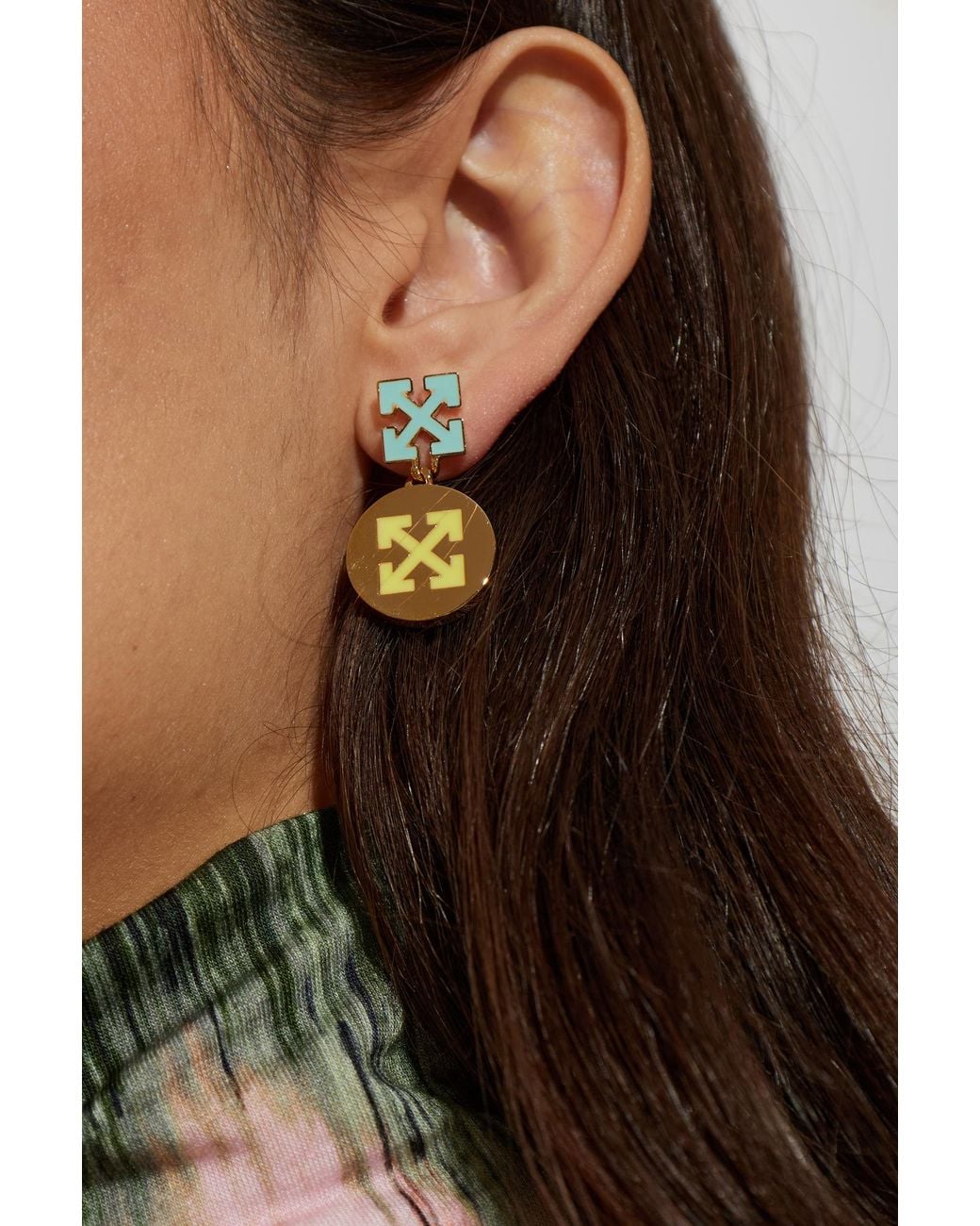 Off-White c/o Virgil Abloh Metallic Drop Earrings