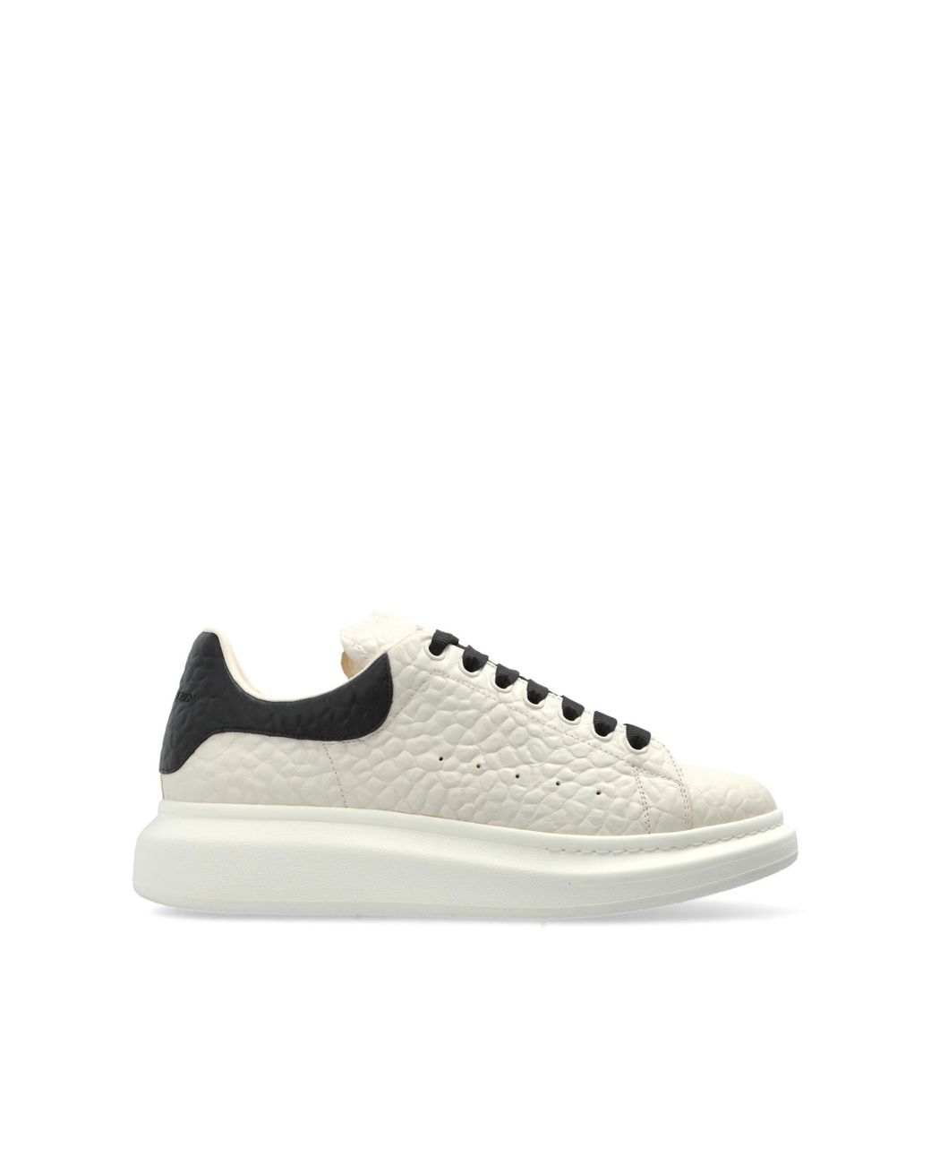 McQueen White Leather Sports Shoes for men