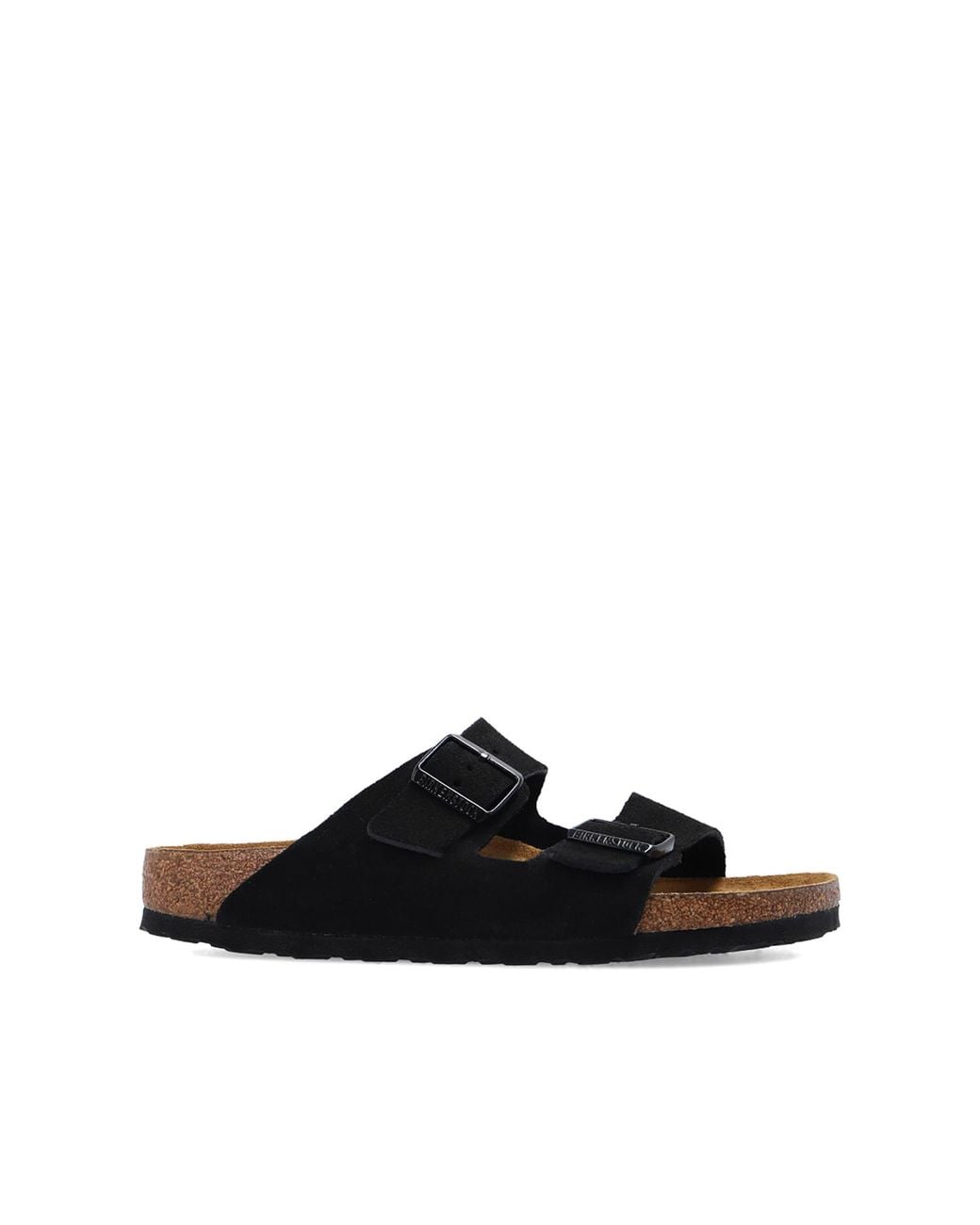 Birkenstock Black 'Arizona Rivet Logo' Slides