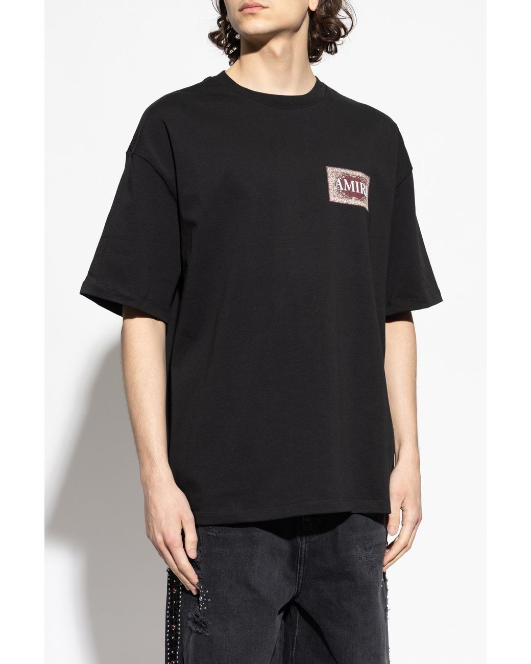 Amiri Black T-Shirt With Logo for men
