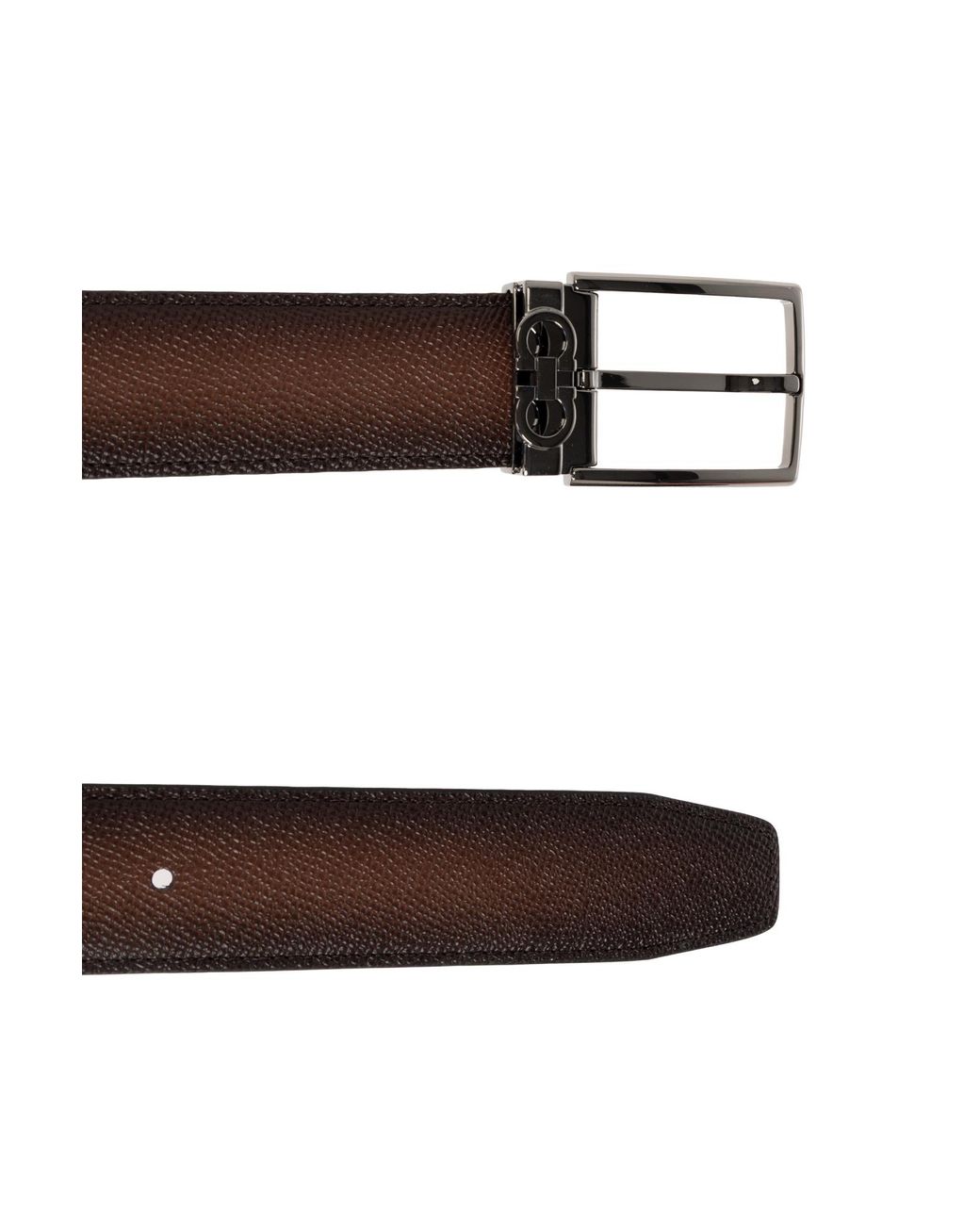 Ferragamo Brown Leather Belt for men