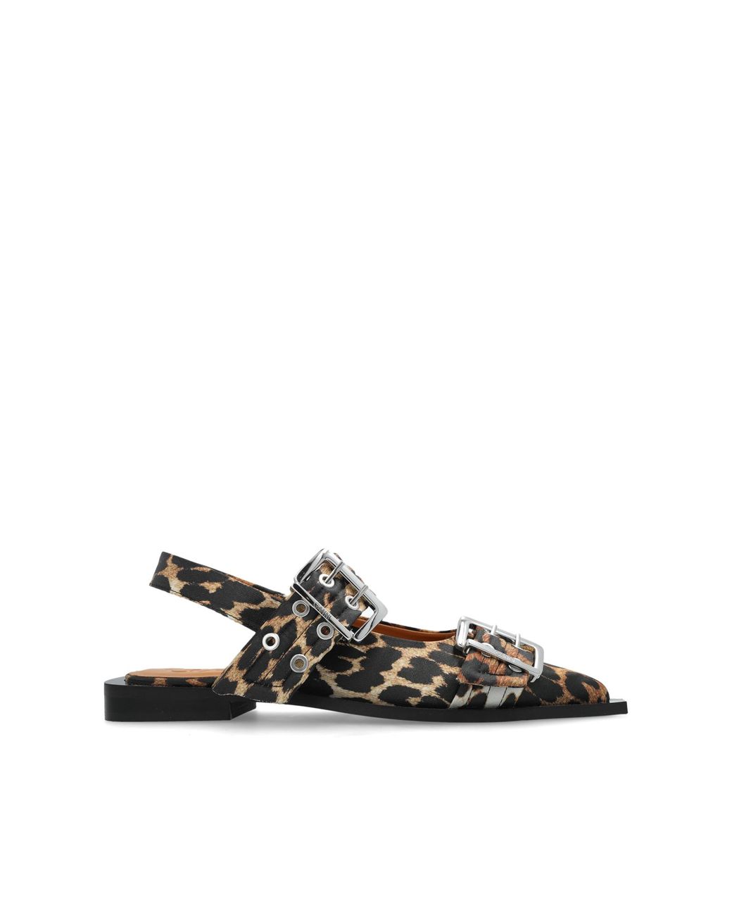 Ganni Blue Shoes With Animal Print
