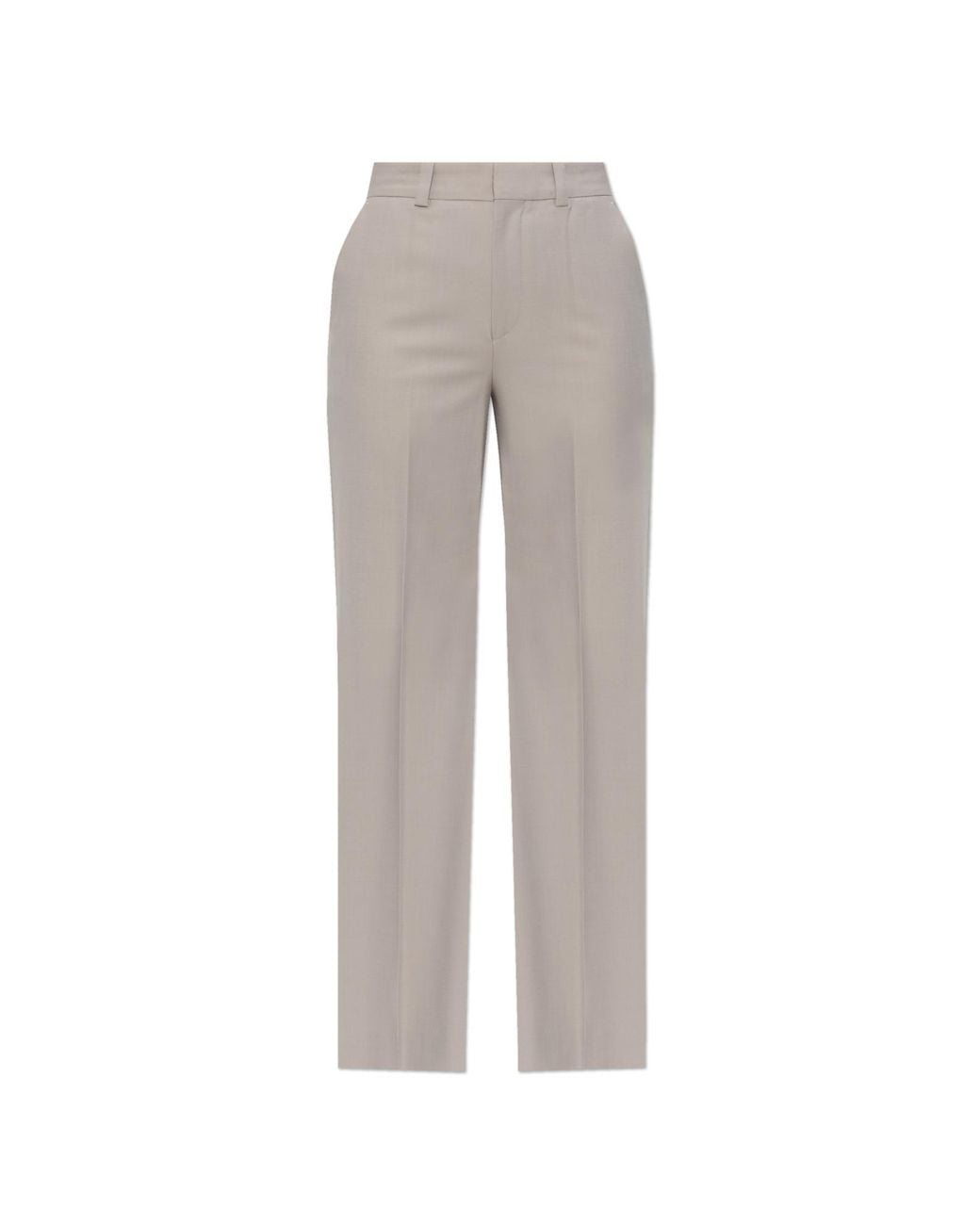 Victoria Beckham Gray Creased Trousers