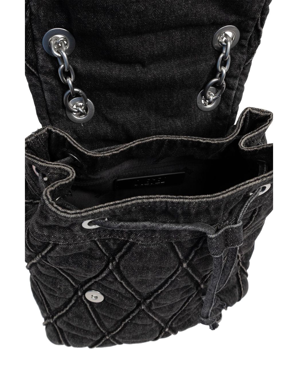 バッグ DIESEL Charm - D Backpack DIESEL Denim Backpack Charm-D in Black | Lyst