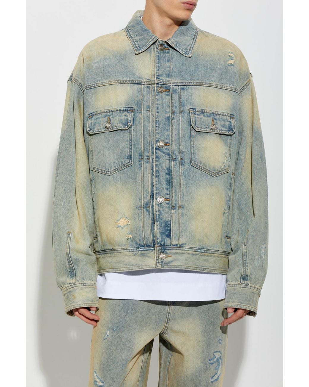 Juun.J Blue Jeans Jacket With 'Vintage' Effect for men