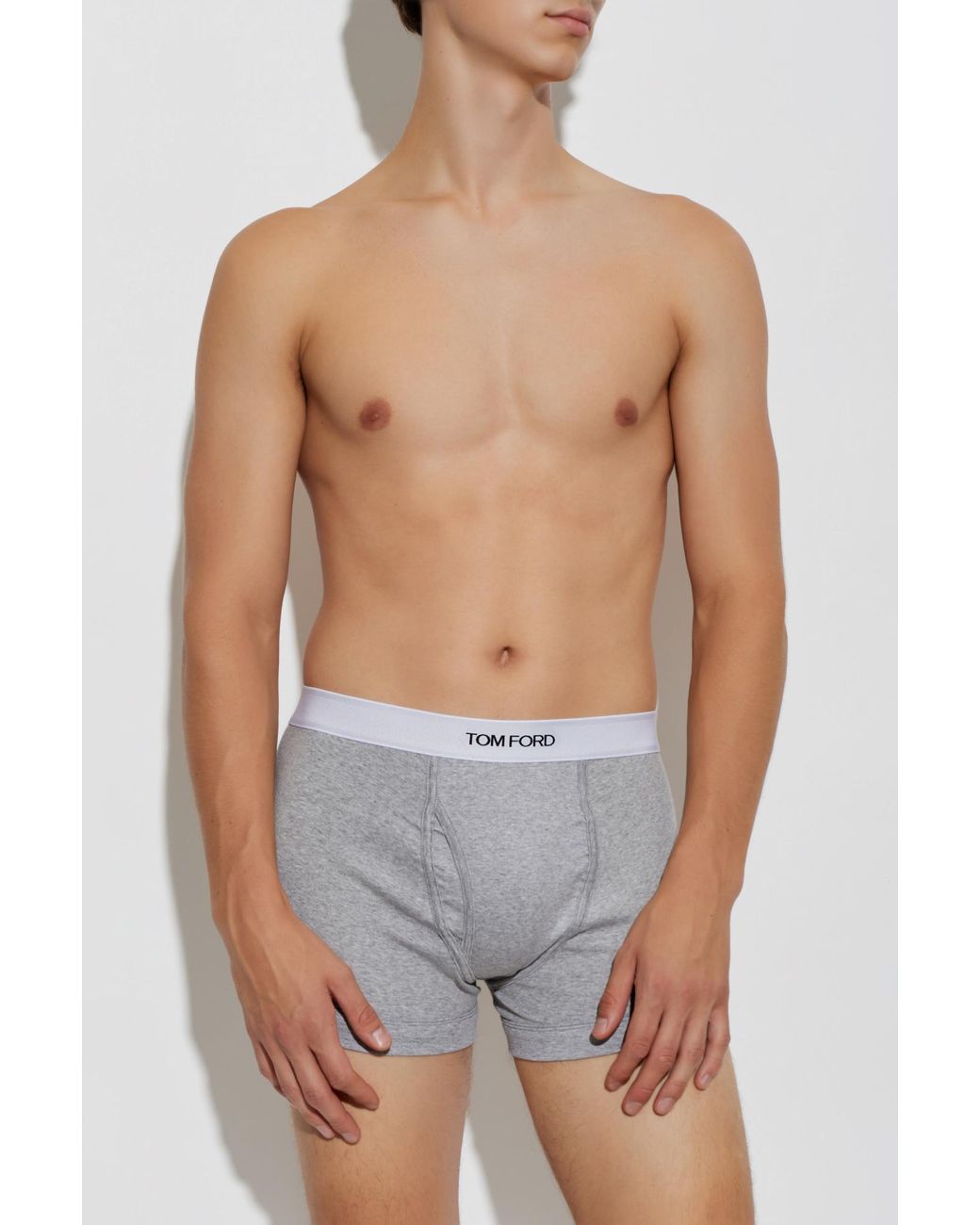 Tom Ford Black Two-Pack Of Cotton Boxers With Logo for men