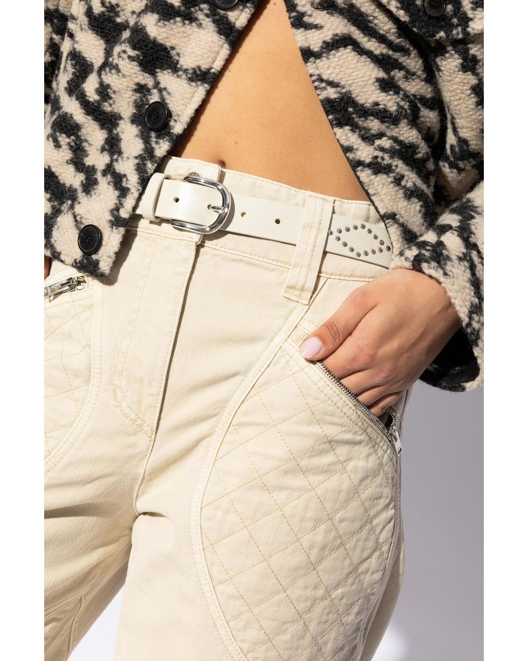 Isabel Marant White Leather Belt