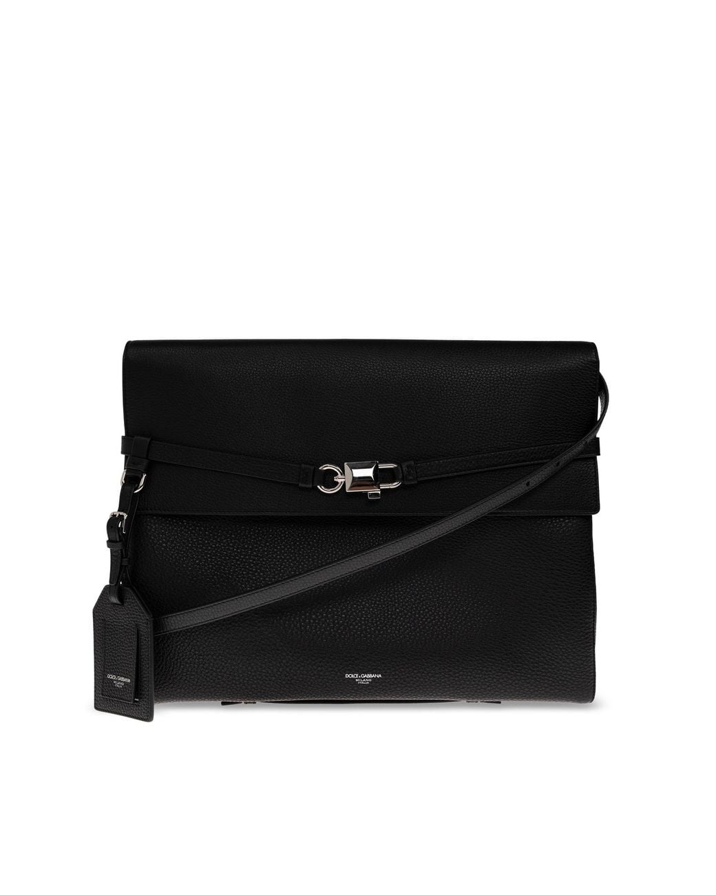 Dolce & Gabbana Black Leather Bag 'Lock' for men