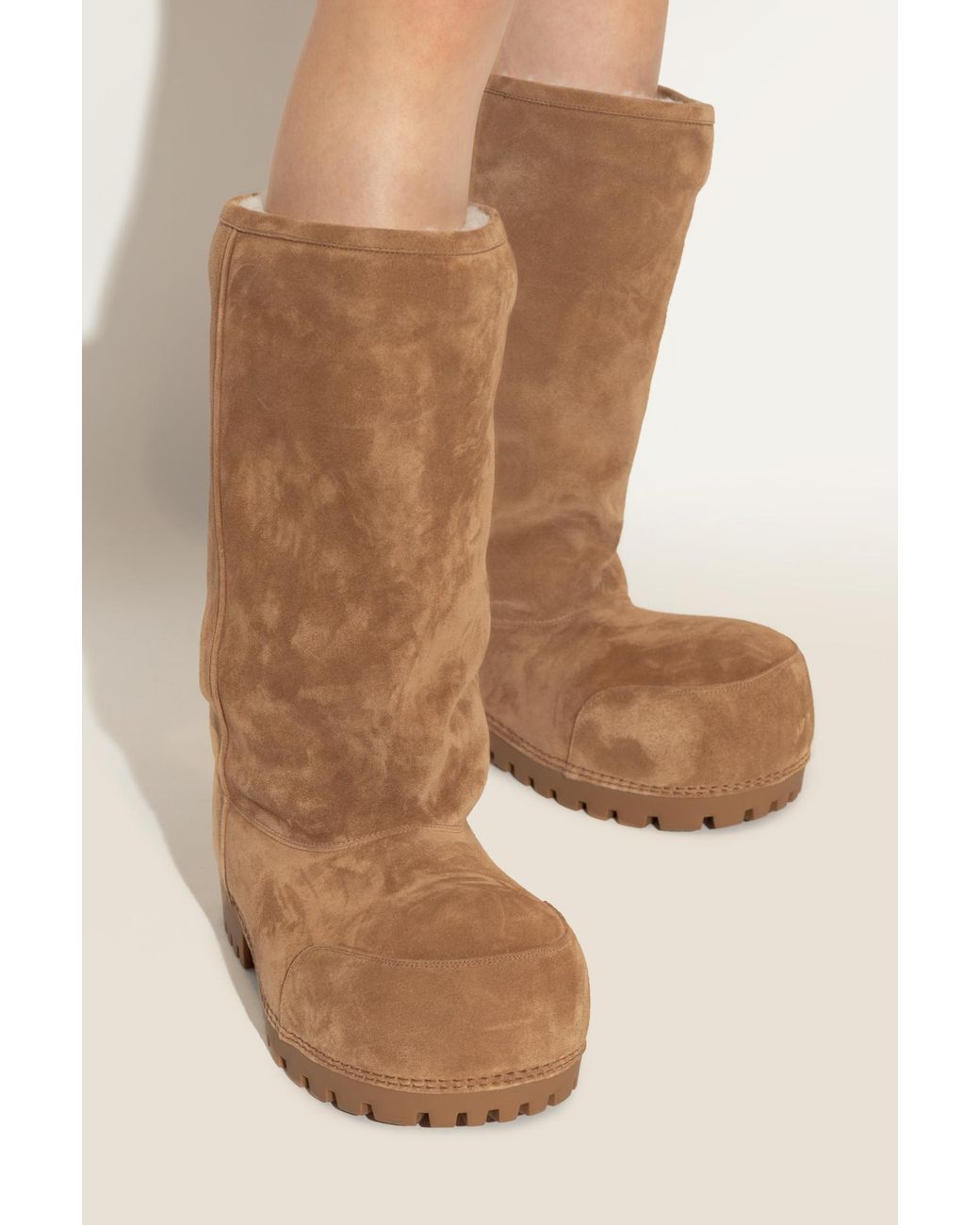 Balenciaga Brown 'Alaska' Snow Boots