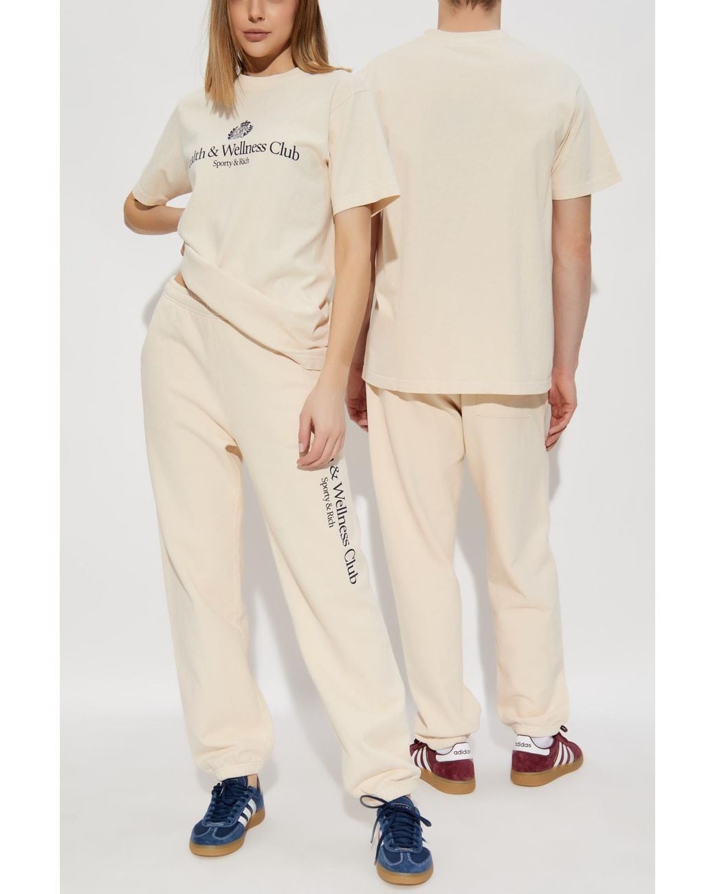 Sporty & Rich White Sweatpants From The Preppy Collection