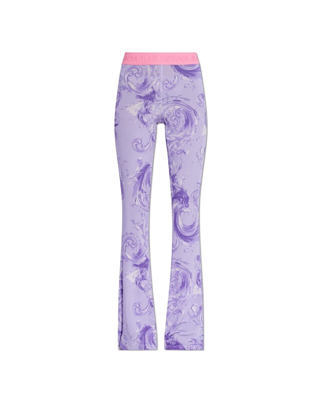 Versace Jeans Couture Purple Trousers With Flared Legs