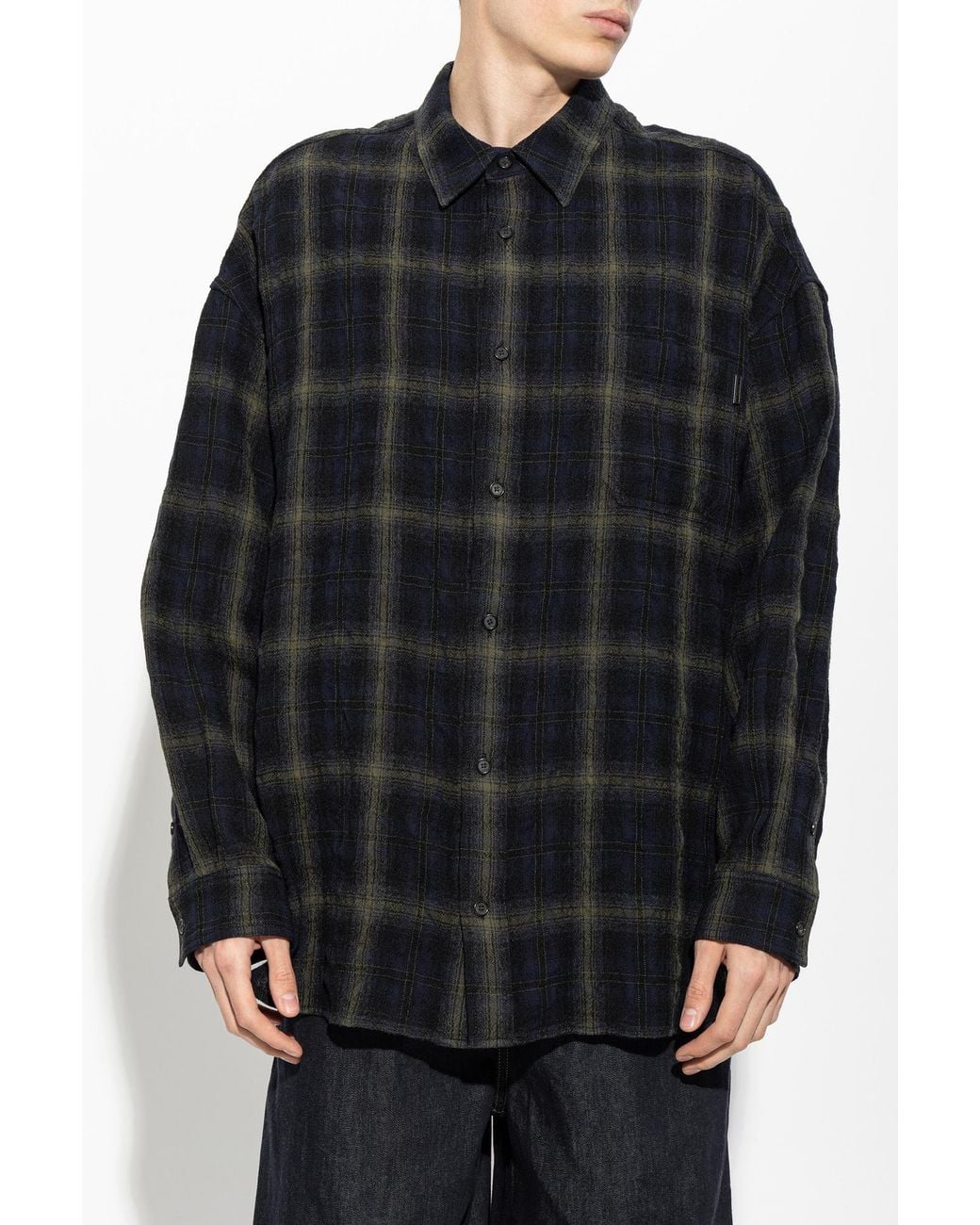 Juun.J Black Checked Shirt for men