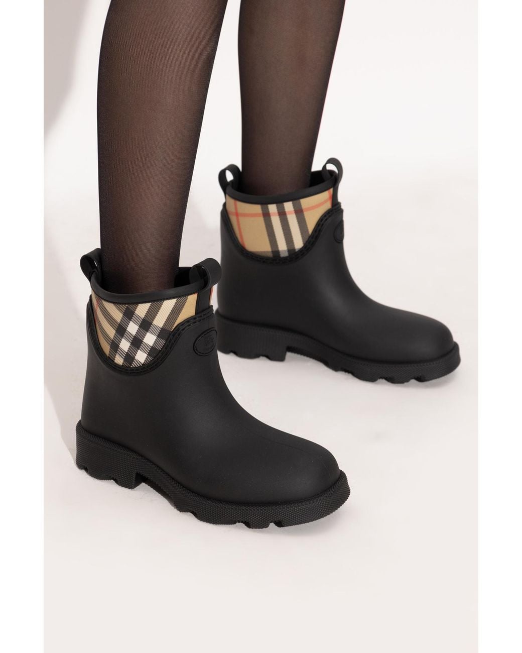 Burberry Black Marsh Stamp Wellington Boots
