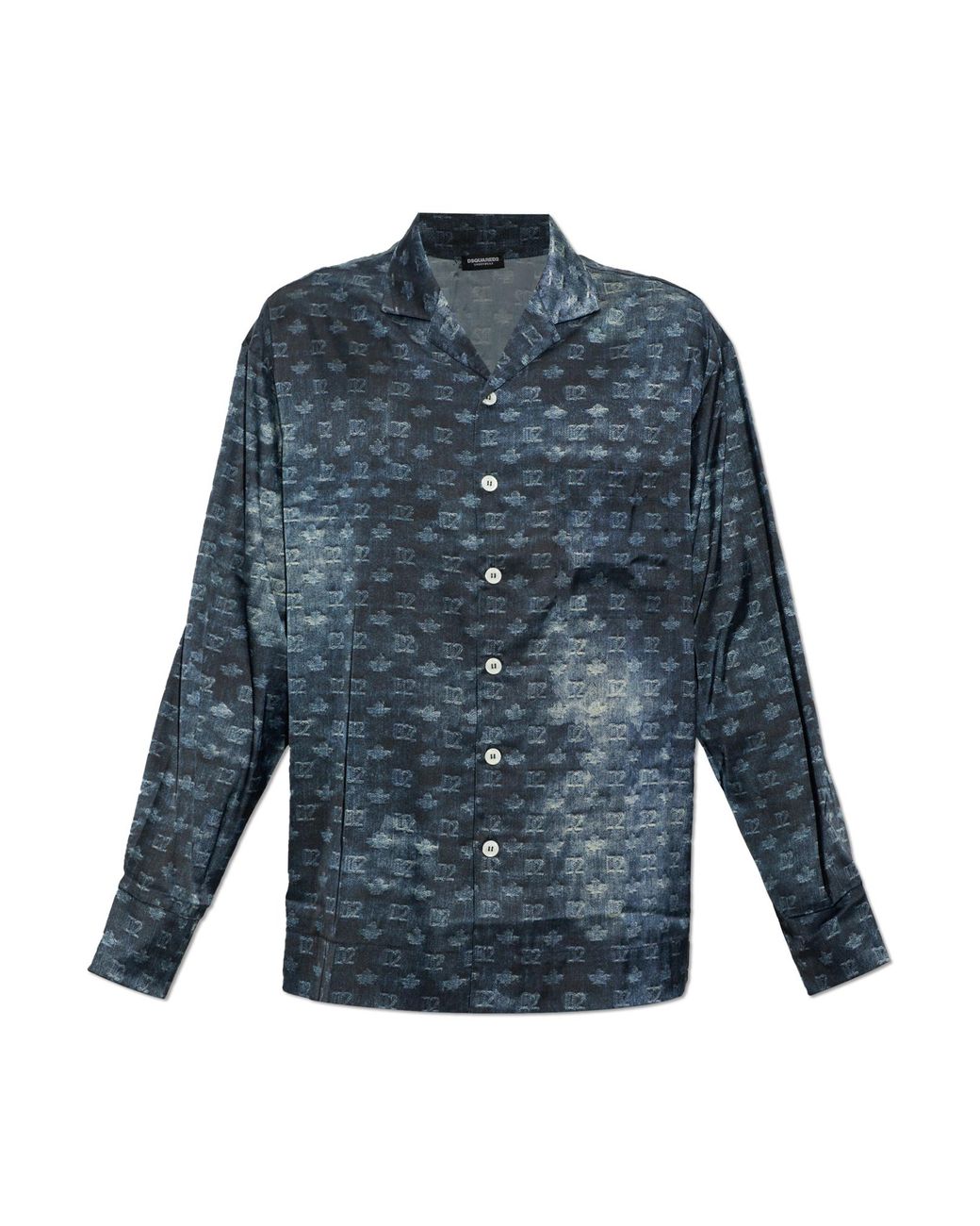 DSquared² Blue Loose, Shirt-Style Pajama Top for men