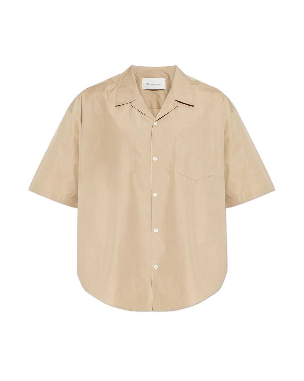 AMI Natural Short-Sleeved Shirt for men