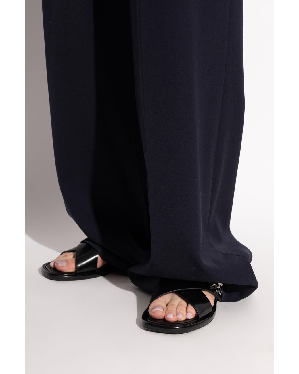 Tory Burch Black Slides T-Lock