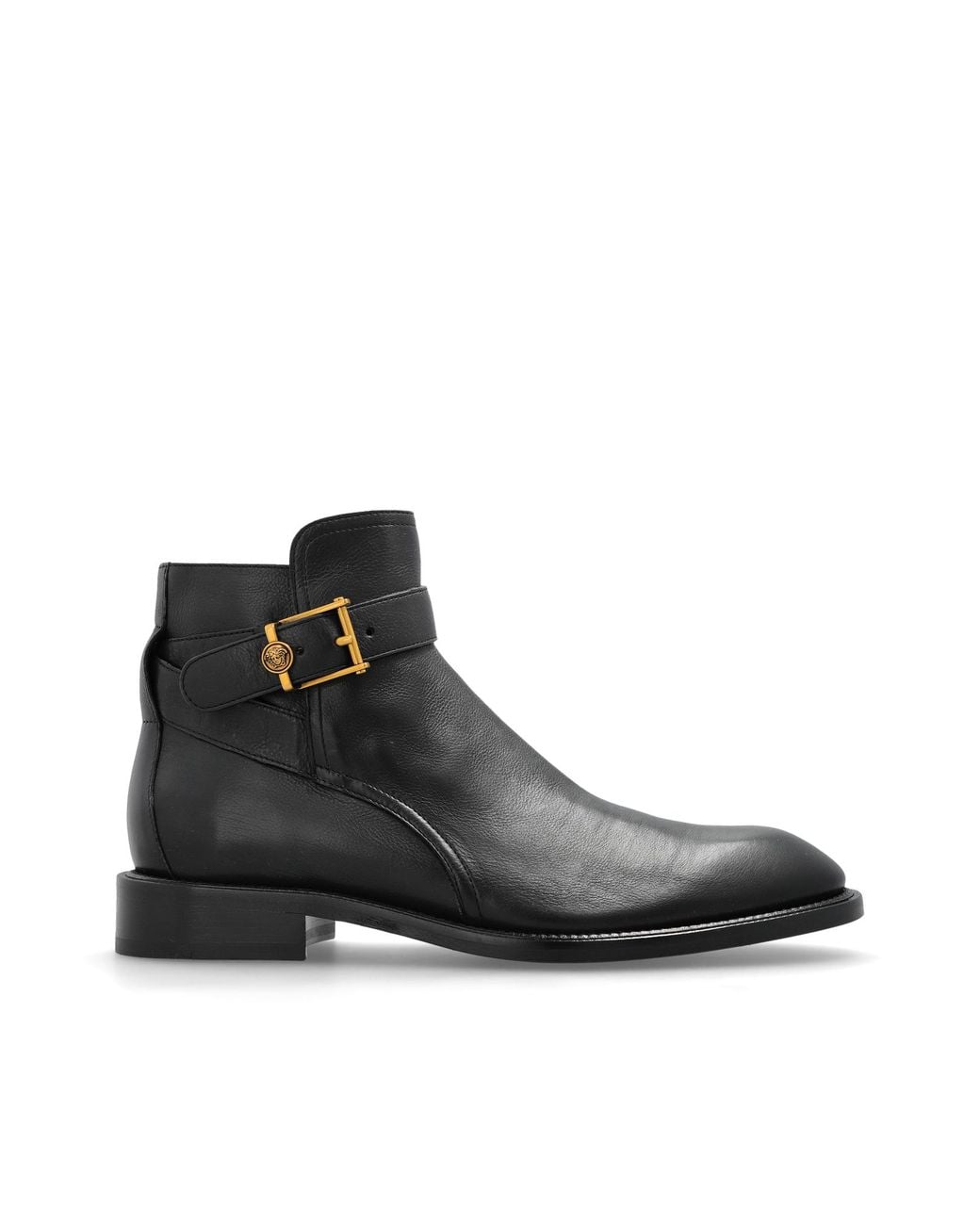 Versace Black Leather Boots 'Primo' for men