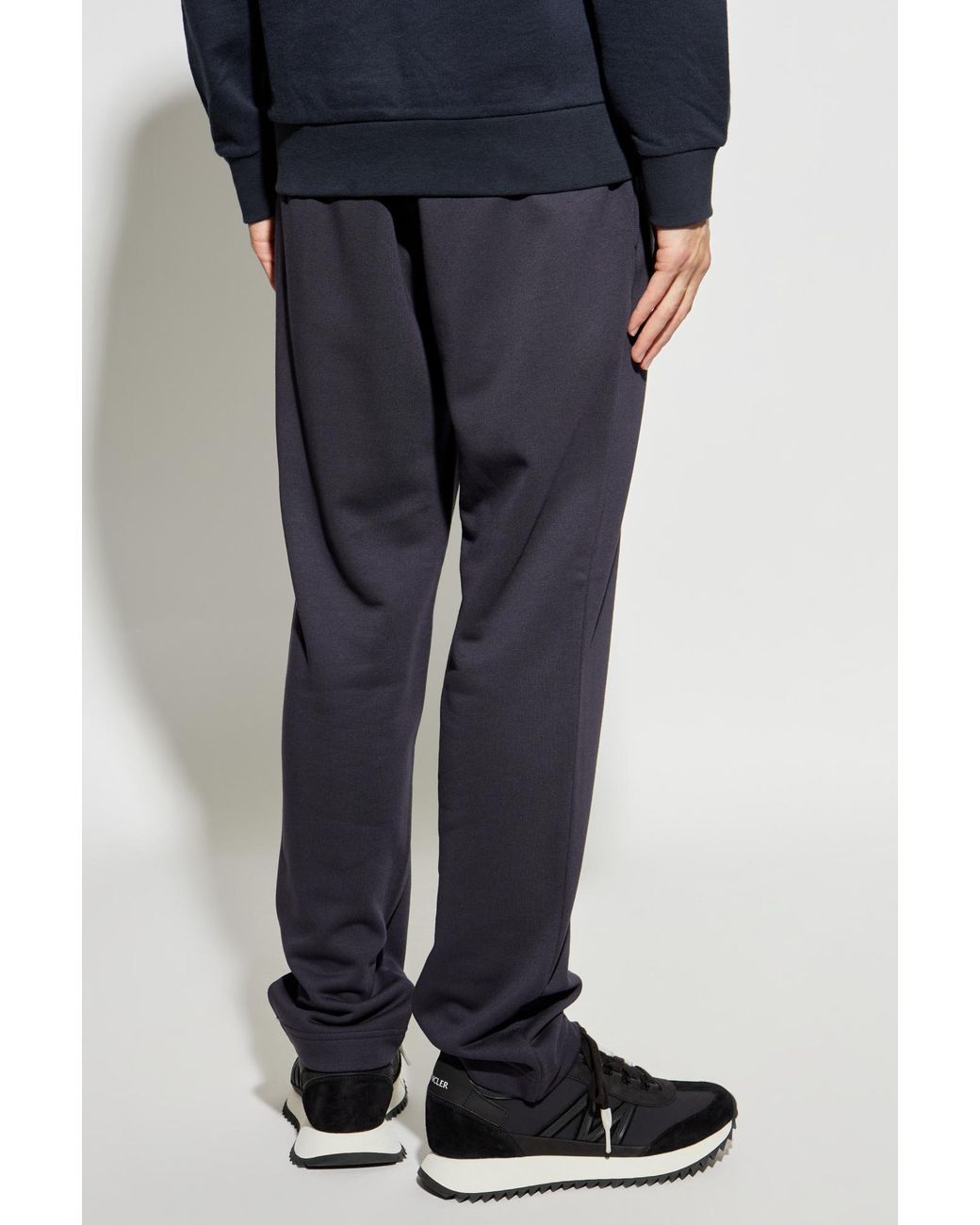 Moncler Blue Sweatshirt With Logo for men