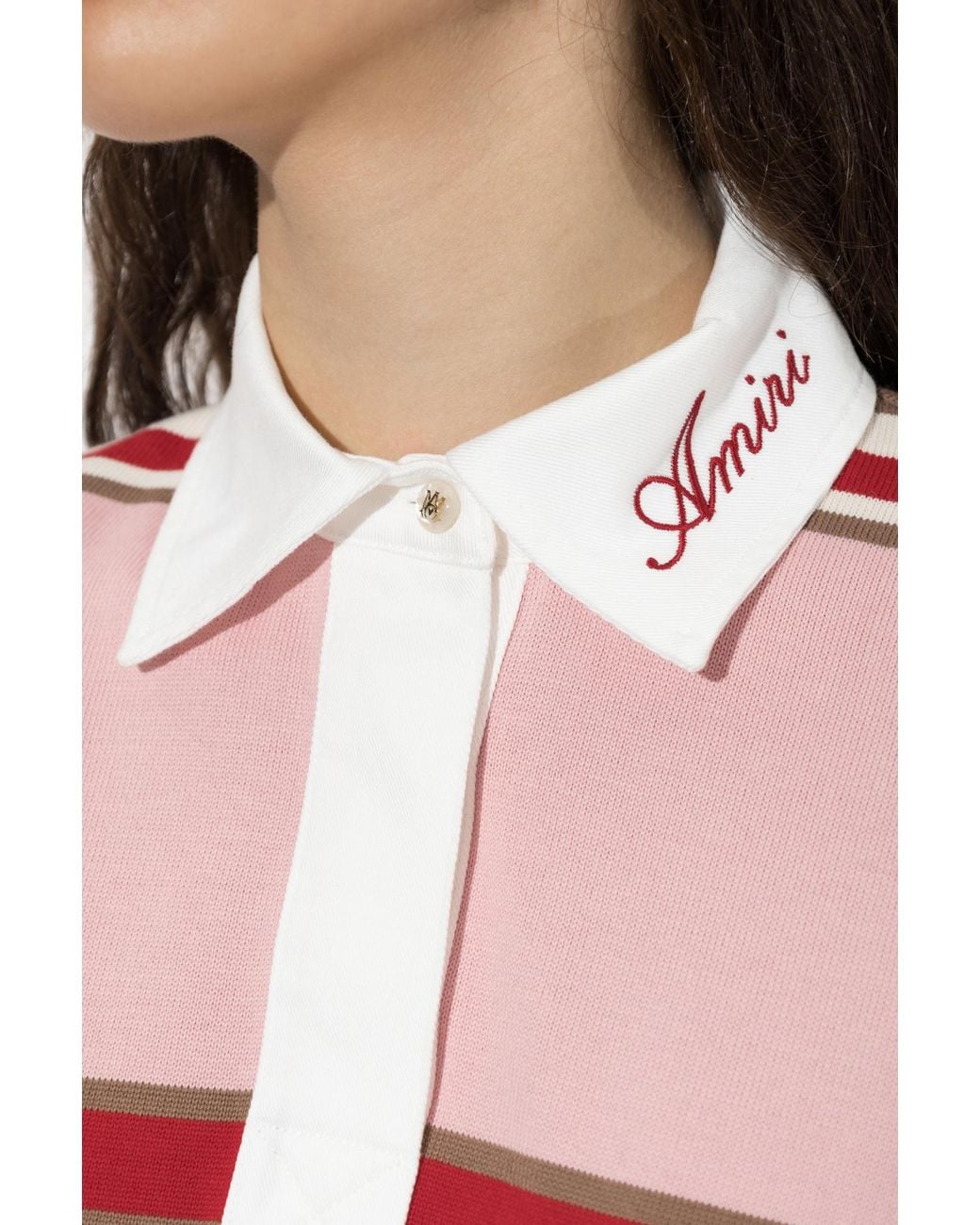 Amiri Red Polo With Logo