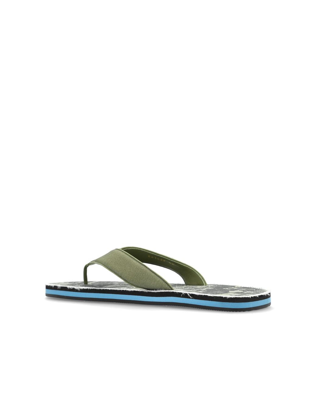 Balenciaga Green Flip-Flops With Logo for men