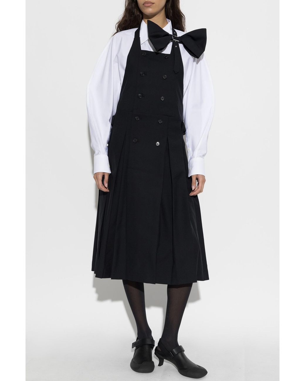 Comme des Garçons Black Wool Dress