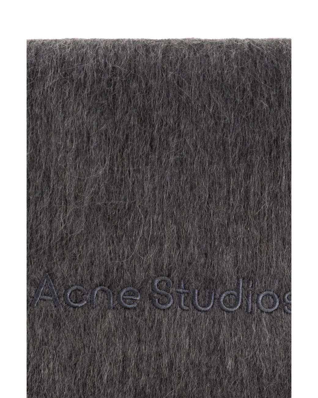 Acne Black Scarf With Logo Patch