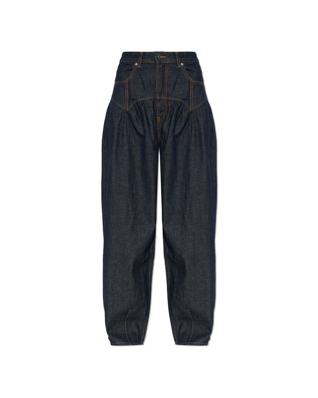 Ganni Blue Loose-Fit High-Rise Jeans