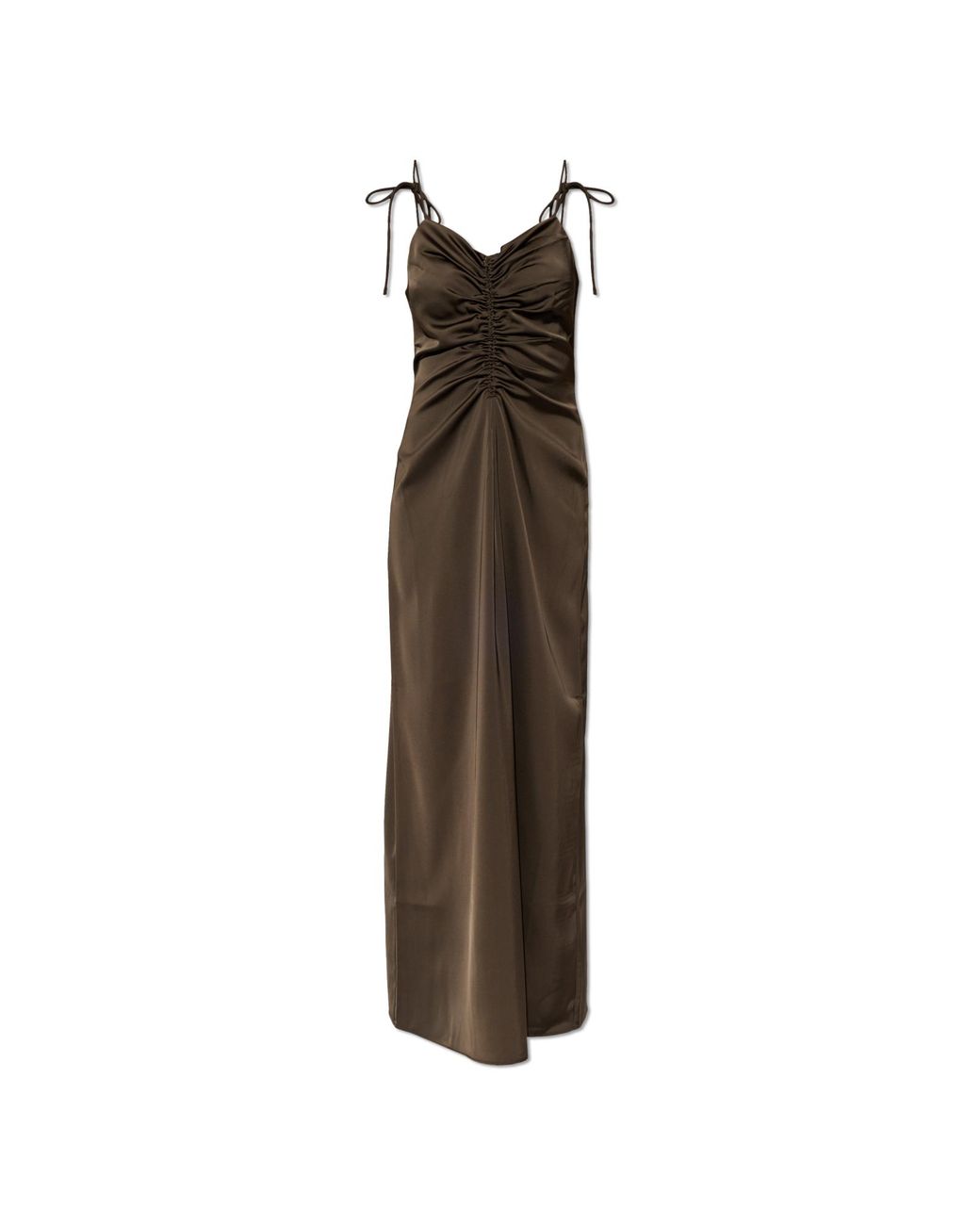 ROTATE BIRGER CHRISTENSEN White Satin Slip Dress