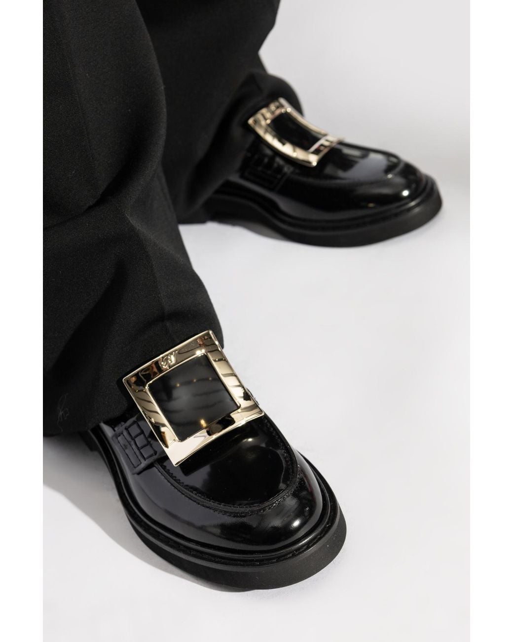 Roger Vivier Black Shoes 'Viv'Rangers' Type 'Loafers'