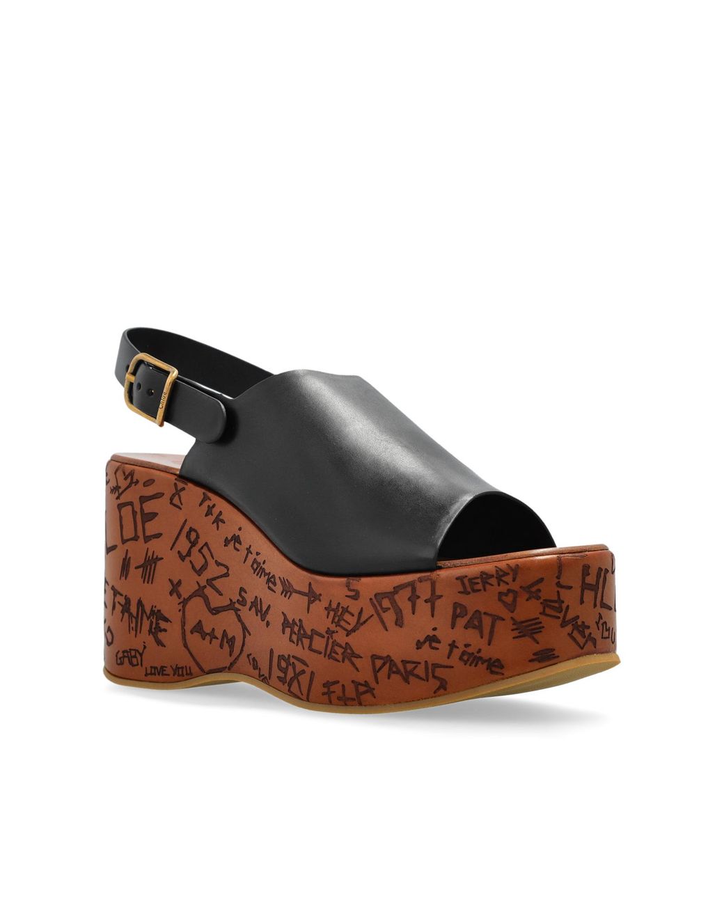 Chloé Blue Wedge Sandals Maxime