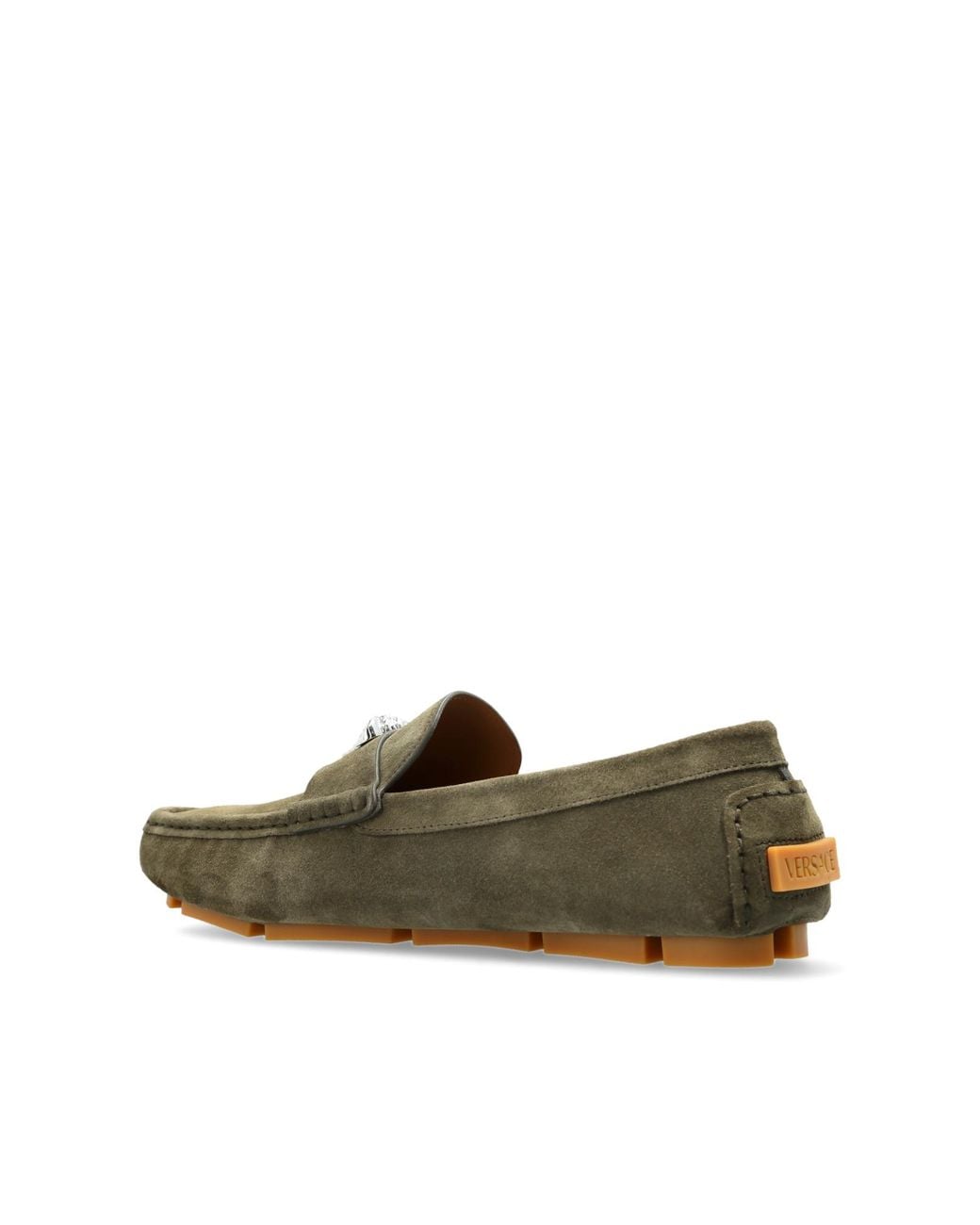 Versace Green Drivers Loafers for men