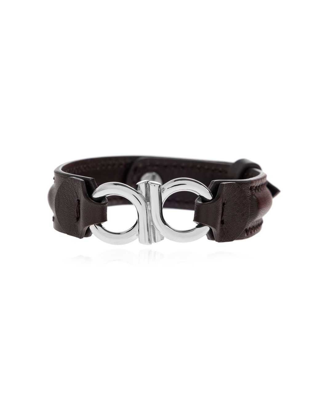 Ferragamo Black Bracelet With Logo for men