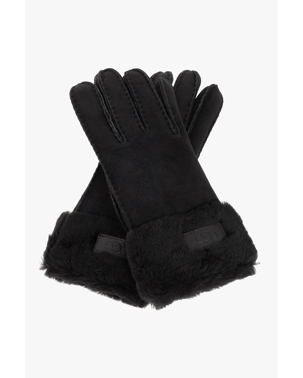 Ugg Black Gloves With Logo