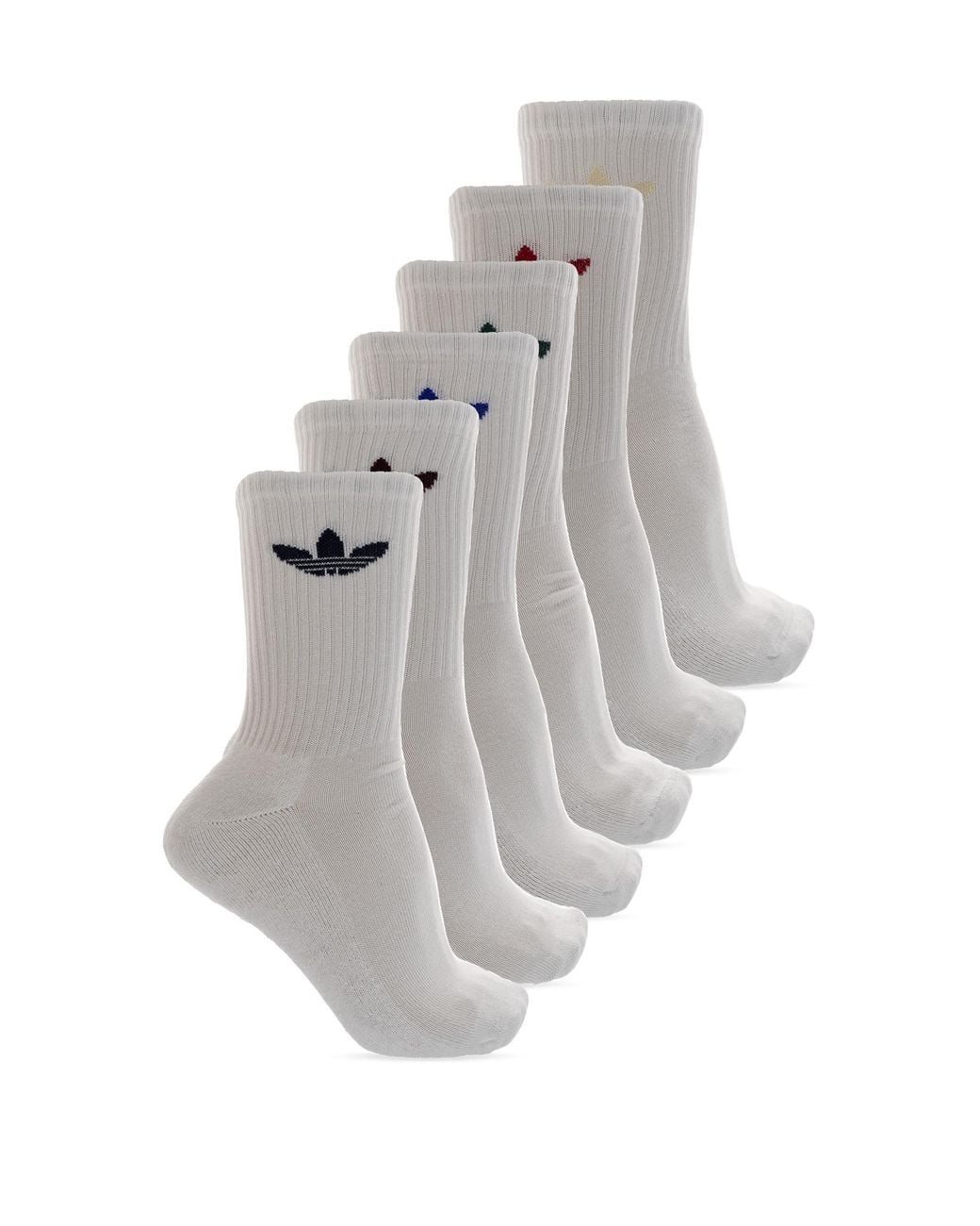 Adidas Originals Gray Six-Pack Logo Socks