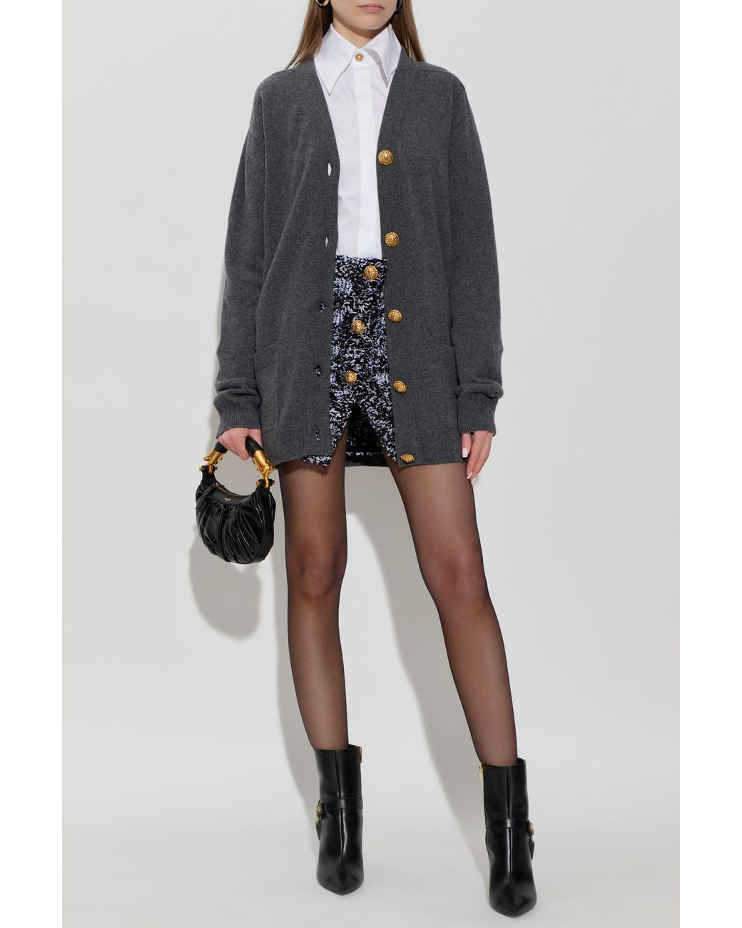 Balmain Blue Skirt With Lurex Thread