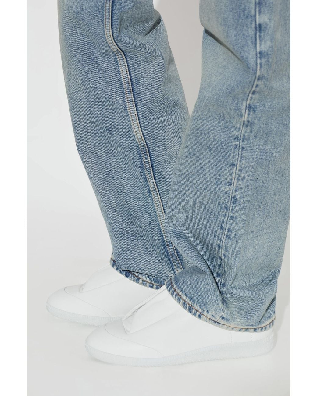 Maison Margiela White Leather Sports Shoes